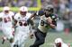 NASHVILLE, TN - DECEMBER 31: Jordan Matthews #87 of the Vanderbilt Commodores heads toward the end zone for an 18-yard touchdown catch and run against the North Carolina State Wolfpack during the Franklin American Mortgage Music City Bowl at LP Field on D