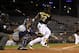 PITTSBURGH, PA - APRIL 17: Andrew McCutchen #22 of the Pittsburgh Pirates grounds into a fielder's choice to shortstop scoring Starling Marte #6 in the seventh inning against the Milwaukee Brewers during the game at PNC Park April 17, 2014 in Pittsburgh,