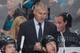 SAN JOSE, CA - JANUARY 26: Coach Jim Johnson of the San Jose Sharks watches on from behind the bench against the Colorado Avalanche during an NHL game on January 26, 2013 at HP Pavilion in San Jose, California. (Photo by Don Smith/NHLI via Getty Images)