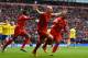 LIVERPOOL, ENGLAND - FEBRUARY 08: Martin Skrtel of Liverpool celebrates scoring the opening goal during the Barclays Premier League match between Liverpool and Arsenal at Anfield on February 8, 2014 in Liverpool, England. (Photo by Michael Regan/Getty I