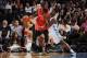 DENVER, CO - APRIL 9: James Harden #13 of the Houston Rockets dribbles the ball against the Denver Nuggets on April 9, 2014 at the Pepsi Center in Denver, Colorado. NOTE TO USER: User expressly acknowledges and agrees that, by downloading and/or using thi
