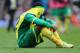 LONDON, ENGLAND - APRIL 12: Despair for Nathan Redmond of Norwich City after defeat in the Barclays Premier League match between Fulham and Norwich City at Craven Cottage on April 12, 2014 in London, England. (Photo by Ian Walton/Getty Images)