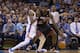 Oklahoma City, OK - February 20: LeBron James #6 of the Miami Heat drives to the basket against Kevin Durant #35 of the Oklahoma City Thunder at the Chesapeake Arena on February 20, 2014 in Oklahoma City, OK. NOTE TO USER: User expressly acknowledges and