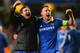 LONDON, ENGLAND - APRIL 08: Frank Lampard and John Terry of Chelsea celebrate victory during the UEFA Champions League Quarter Final second leg match between Chelsea and Paris Saint-Germain FC at Stamford Bridge on April 8, 2014 in London, England. (Phot