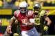 Apr, 27, 2013; Eugene, OR, USA; Oregon Ducks quarterback Jake Rodrigues (3) runs the ball during the spring game at Autzen Stadium. Mandatory Credit: Scott Olmos-USA TODAY Sports