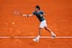 MONTE-CARLO, MONACO - APRIL 18: Roger Federer of Switzerland in action against Jo-Wilfried Tsonga of France during day six of the ATP Monte Carlo Rolex Masters Tennis at Monte-Carlo Sporting Club on April 18, 2014 in Monte-Carlo, Monaco. (Photo by Julia
