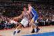 LOS ANGELES, CA - MARCH 12: Blake Griffin #32 of the Los Angeles Clippers drives against the Golden State Warriors at Staples Center on March 12, 2014 in Los Angeles, California. NOTE TO USER: User expressly acknowledges and agrees that, by downloading an