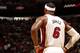 MIAMI, FL - April 11: LeBron James #6 of the Miami Heat handles the ball against the Indiana Pacers at the American Airlines Arena in Miami, Florida on April 11, 2014. NOTE TO USER: User expressly acknowledges and agrees that, by downloading and/or using