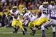 Justice Hayes had three catches for 22 yards during Michigan's 31-14 Buffalo Wild Wings Bowl loss to Kansas State.