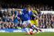 LIVERPOOL, ENGLAND - FEBRUARY 16: Leighton Baines of Everton scores a goal from the penalty spot during the FA Cup Fifth Round match between Everton and Swansea City at Goodison Park on February 16, 2014 in Liverpool, England. (Photo by Paul Thomas/Getty