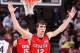 PORTLAND, OR - APRIL 7: Dario Saric #12 of the World Select Team defends against the USA Junior Select Team during the 2012 Hoop Summit on April 7, 2012 at the Rose Garden Arena in Portland, Oregon. NOTE TO USER: User expressly acknowledges and agrees tha