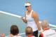BRISBANE, AUSTRALIA - APRIL 19: Angelique Kerber of Germany reacts in her match against Casey Dellacqua of Australia during the Fed Cup Semi Final tie between Australia and Germany at Pat Rafter Arena on April 19, 2014 in Brisbane, Australia. (Photo by