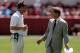 TUSCALOOSA, AL - APRIL 19: Head coach Nick Saban of the Alabama Crimson Tide speaks with offensive coordinator Lane Kiffin during the Alabama A-Day spring game at Bryant-Denny Stadium on April 19, 2014 in Tuscaloosa, Alabama. (Photo by Stacy Revere/Gett