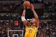 Indianapolis, IN - APRIL 13: David West #21 of the Indiana Pacers takes a shot against the Oklahoma City Thunder on April 13, 2014 at the Bankers Life Fieldhouse in Indianapolis, Indiana. NOTE TO USER: User expressly acknowledges and agrees that, by down