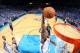 OKLAHOMA CITY, OK - APRIL 19: Serge Ibaka #9 of the Oklahoma City Thunder dunks against the Memphis Grizzlies in Game One of the Western Conference Quarterfinals during the 2014 NBA Playoffs on April 19, 2014 at the Chesapeake Energy Arena in Oklahoma Cit