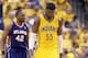 INDIANAPOLIS, IN - APRIL 19: Roy Hibbert #55 of the the Indiana Pacers walks with his head down after a foul in the 101 -93 loss to the Atlanta Hawks in Game 1 of the Eastern Conference Quarterfinals during the 2014 NBA Playoffs at Bankers Life Fieldhous