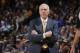 OAKLAND, CA - MARCH 22: Head Coach Gregg Popovich of the San Antonio Spurs coaches against the Golden State Warriors on March 22, 2014 at Oracle Arena in Oakland, California. NOTE TO USER: User expressly acknowledges and agrees that, by downloading and or
