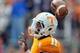 Nov 9, 2013; Knoxville, TN, USA; Tennessee Volunteers quarterback Joshua Dobbs (11) passes against the Auburn Tigers during the first half at Neyland Stadium. Mandatory Credit: Jim Brown-USA TODAY Sports
