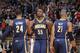 SACRAMENTO, CA - JANUARY 24: Paul George #24, Roy Hibbert #55 and David West #21 of the Indiana Pacers in a game against the Sacramento Kings on January 24, 2014 at Sleep Train Arena in Sacramento, California. NOTE TO USER: User expressly acknowledges and