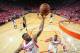 HOUSTON, TX - APRIL 20: Terrence Jones #6 of the Houston Rockets rebounds against the Portland Trail Blazers in Game One of the Western Conference Quarterfinals during the 2014 NBA Playoffs on April 20, 2014 at the Toyota Center in Houston, Texas. NOTE T