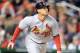WASHINGTON, DC - APRIL 18: Allen Craig #21 of the St. Louis Cardinals hits a double in the fourth inning against the Washington Nationals at Nationals Park on April 18, 2014 in Washington, DC. (Photo by Greg Fiume/Getty Images)