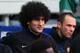 LIVERPOOL, ENGLAND - APRIL 20: Marouane Fellaini of Manchester United looks on from the bench during the Barclays Premier League match between Everton and Manchester United at Goodison Park on April 20, 2014 in Liverpool, England. (Photo by Alex Livesey/