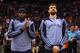 PHOENIX, AZ - APRIL 14: Zach Randolph #50 and Marc Gasol #33 of the Memphis Grizzlies stand on the court before the NBA game against the Phoenix Suns at US Airways Center on April 14, 2014 in Phoenix, Arizona. NOTE TO USER: User expressly acknowledges a