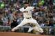 Apr 16, 2014; San Francisco, CA, USA; San Francisco Giants starting pitcher Ryan Vogelsong (32) throws to the Los Angeles Dodgers in the first inning of their baseball game at AT&T Park. Mandatory Credit: Lance Iversen-USA TODAY Sports