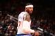 NEW YORK, NY - APRIL 02: Carmelo Anthony #7 of the New York Knicks during a game against the Brooklyn Nets at Madison Square Garden in New York City on April 02, 2014. NOTE TO USER: User expressly acknowledges and agrees that, by downloading and or using