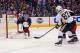 COLUMBUS, OH - APRIL 21: Sergei Bobrovsky #72 of the Columbus Blue Jackets stops a shot from Sidney Crosby #87 of the Pittsburgh Penguins during the first period in Game Three of the First Round of the 2014 NHL Stanley Cup Playoffs at Nationwide Arena on