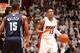 MIAMI, FL - April 20: Mario Chalmers #15 of the Miami Heat drives against the Charlotte Bobcats during Game One of the Eastern Conference Quarterfinals of the 2014 NBA playoffs at the American Airlines Arena in Miami, Florida on April 20, 2014. NOTE TO US