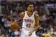 Jan 25, 2014; Philadelphia, PA, USA; Oklahoma City Thunder guard Thabo Sefolosha (25) during the first quarter against the Philadelphia 76ers at the Wells Fargo Center. The Thunder defeated the Sixers 103-91. Mandatory Credit: Howard Smith-USA TODAY Sport