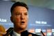 COSTA DO SAUIPE, BRAZIL - DECEMBER 06: Netherlands coach Louis van Gaal speaks to members of the media after the Final Draw for the 2014 FIFA World Cup Brazil at Costa do Sauipe Resort on December 6, 2013 in Costa do Sauipe, Bahia, Brazil. (Photo by Bud