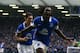 LIVERPOOL, ENGLAND - NOVEMBER 23: Romelu Lukaku of Everton celebrates scoring his team's second goal during the Barclays Premier League match between Everton and Liverpool at Goodison Park on November 23, 2013 in Liverpool, England. (Photo by Alex Lives