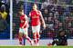 LONDON, ENGLAND - MARCH 22: A dejected Mikel Arteta and Laurent Koscielny of Arsenal after conceding a fourth goal during the Barclays Premier League match between Chelsea and Arsenal at Stamford Bridge on March 22, 2014 in London, England. (Photo by Sh
