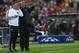 MADRID, SPAIN - APRIL 22: Manager Jose Mourinho of Chelsea looks on from the dug out during the UEFA Champions League Semi Final first leg match between Club Atletico de Madrid and Chelsea at Vicente Calderon Stadium on April 22, 2014 in Madrid, Spain.