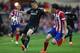 MADRID, SPAIN - APRIL 22: Fernando Torres of Chelsea battles for the ball with Diego Godin of Atletcio Madrid during the UEFA Champions League Semi Final first leg match between Club Atletico de Madrid and Chelsea at Vicente Calderon Stadium on April 22,