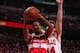 CHICAGO, IL APRIL 20: Trevor Ariza #1 of the Washington Wizards goes up for a shot against the Chicago Bulls during Game 1 of the Eastern Conference Quarterfinals on April 20, 2014 at the United Center in Chicago, Illinois. NOTE TO USER: User expressly a