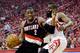 The Blazers went right after James Harden to start the game in the opener.