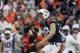 Apr 19, 2014; Auburn, AL, USA; Auburn Tigers kicker Daniel Carlson (38) tries a field goal during the first half of the A-Day spring game at Jordan Hare Stadium. Mandatory Credit: John Reed-USA TODAY Sports