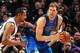 Dirk Nowitzki (right) was kept in check all night, finishing with just 11 points on 4-for-14 shooting.