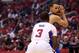 LOS ANGELES, CA - APRIL 19: Stephen Curry #30 of the Golden State Warriors controls the ball against Chris Paul #3 of the Los Angeles Clippers in Game One of the Western Conference Quarterfinals during the 2014 NBA Playoffs at Staples Center on April 19,