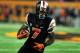 CORVALLIS, OR - OCTOBER 26: Wide receiver Brandin Cooks #7 of the Oregon State Beavers runs with the ball during the first quarter of the game against the Stanford Cardinal at Reser Stadium on October 26, 2013 in Corvallis, Oregon. (Photo by Steve Dykes/G