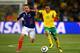 BLOEMFONTEIN, SOUTH AFRICA - JUNE 22: Steven Pienaar of South Africa fends off a challenge by Franck Ribery of France during the 2010 FIFA World Cup South Africa Group A match between France and South Africa at the Free State Stadium on June 22, 2010 in
