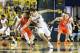 ANN ARBOR, MI - DECEMBER 07: Mitch McGary #4 of the University of Michigan Wolverines drives the ball up the court during the second half of the game against Houston Baptist Huskies at the Crisler Center on December 7, 2013 in Ann Arbor, Michigan. Michig