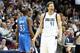 DALLAS, TX - MARCH 25: Dirk Nowitzki #41 of the Dallas Mavericks reacts during the game against the Oklahoma City Thunder on March 25, 2014 at the American Airlines Center in Dallas, Texas. NOTE TO USER: User expressly acknowledges and agrees that, by do