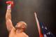 GOLD COAST, AUSTRALIA - JANUARY 29: Alex Leapai raises his arm before their bout at the Gold Coast Convention and Exhibition Centre on January 29, 2011 in Gold Coast, Australia. (Photo by Matt Roberts/Getty Images)