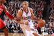 PORTLAND, OR - APRIL 25: Nicolas Batum #88 of the Portland Trail Blazers drives against the Houston Rockets in Game Three of the Western Conference Quarterfinals during the 2014 NBA Playoffs on April 25, 2014 at the Moda Center in Portland, Oregon. NOTE T