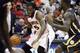 Apr 24, 2014; Atlanta, GA, USA; Atlanta Hawks forward DeMarre Carroll (5) drives to the basket against the Indiana Pacers in the first quarter in game three of the first round of the 2014 NBA Playoffs at Philips Arena. Mandatory Credit: Brett Davis-USA TO