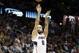 Apr 24, 2014; Atlanta, GA, USA; Atlanta Hawks center Pero Antic (6) shoots the ball against the Indiana Pacers in the first quarter in game three of the first round of the 2014 NBA Playoffs at Philips Arena. Mandatory Credit: Brett Davis-USA TODAY Sports